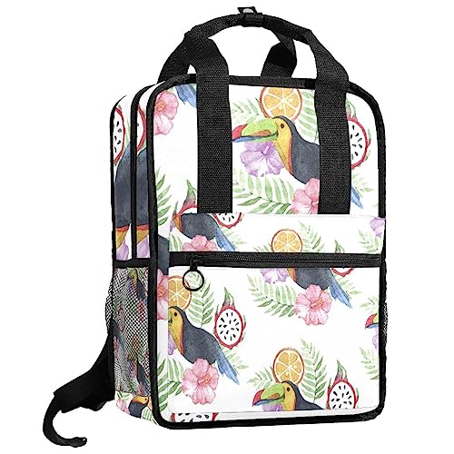 Sac à dos enfants soulageant le dos avec bretelles réglables motif toucan