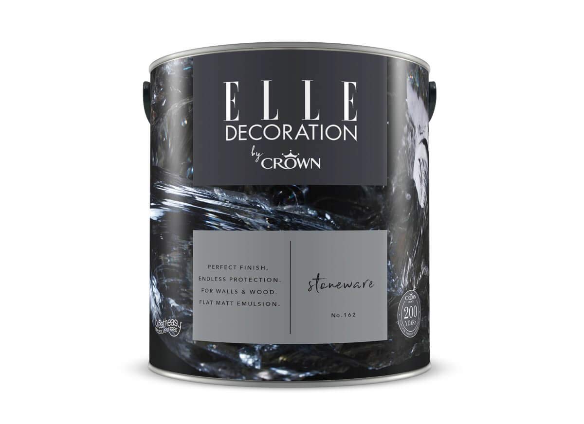 Crown Stoneware Elle Decoration By 2.5L Flat Matt Emulsion Paint - No 162