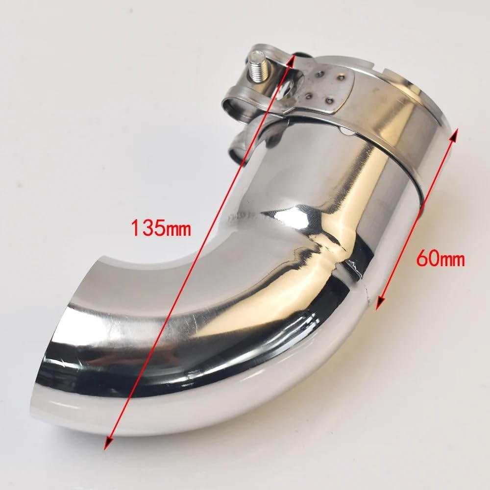 Tuyau d'échappement Silencieux D'échappement Universel Coudé Pour Voiture(57MM)
