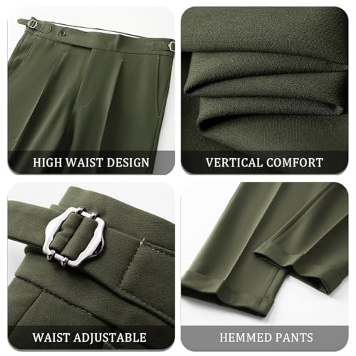 Mens Suit Pants Classic Gurkha Pants Formal Business Casual Pants Men Stretch Dress Pants Slim Fit Pants4