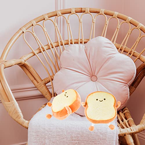 Auptiz Toastbrot Kissen - Weiches Plüschtier in Lustiger Brot Form, 3D Wurf Kissen, Cartoon Puppe Spielzeug (19×18×3cm)