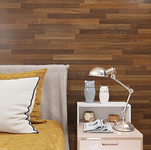 Image of HOME13 Vinyl Kitchen Self Adhesive Vinyl Decorative Brown Wooden Wooden Wallpaper for Kitchen Countertop Home /Office 2 Ft x 20 Ft with 2pcs
