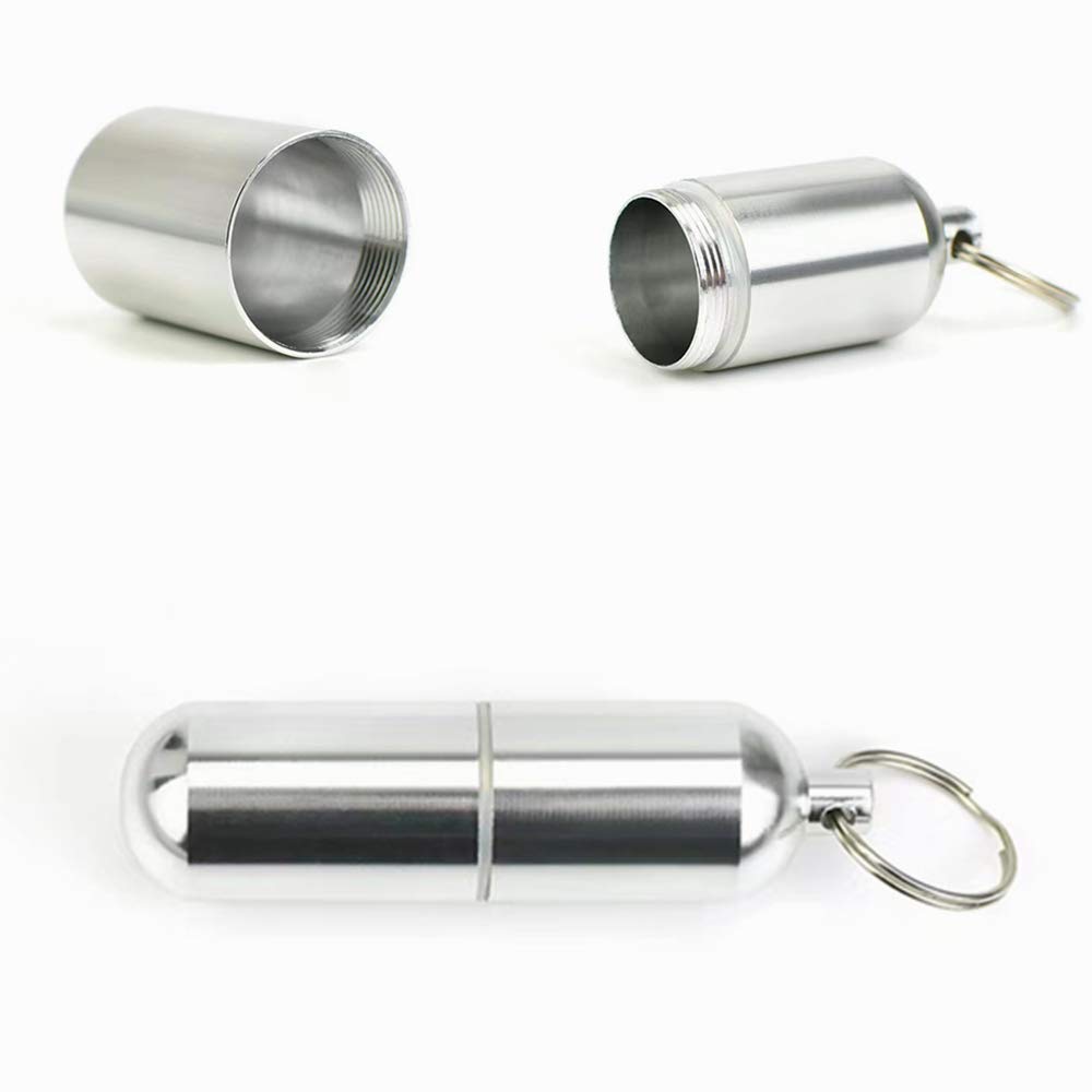 2 Pezzi Portasigarette In Alluminio - Mini, Impermeabili, Con Moschettone, Per Uomo E Donna, Viaggi - Foto 3