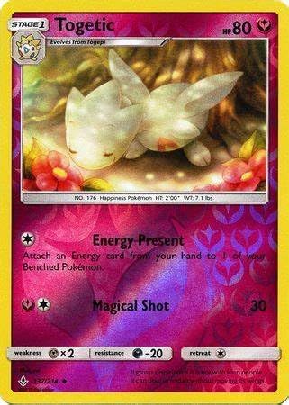 Pokemon - Togetic 137/214 - Unbroken Bond - Fairy - Reverse Foil - Single Card