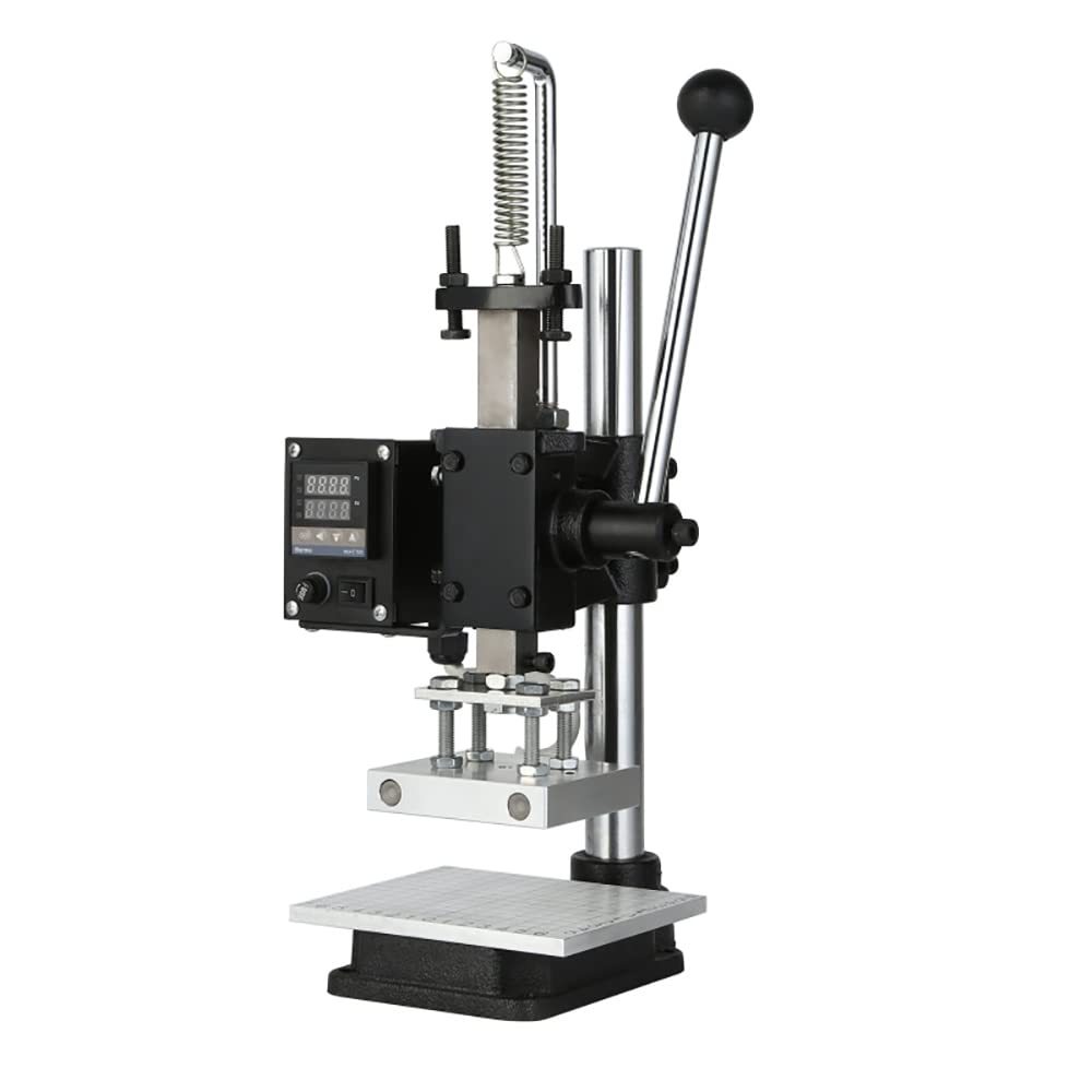 5x7CM Hand Press Hot Foil Stamping Machine Electric Heat Embossing Machine for Paper Leather Craft Wood Logo