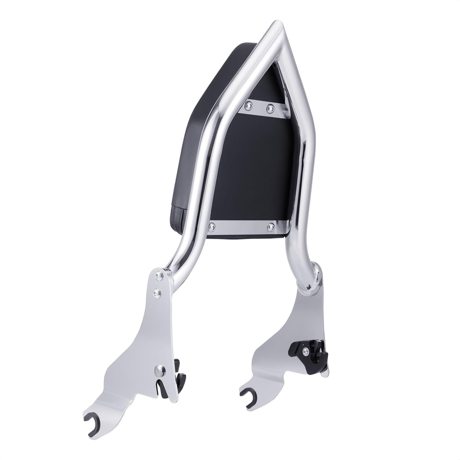Sissy Bar Backrest Detachable Passenger Backrest Pad Compatible for Harley Davidson Touring Electra Glide, Road King, Road Glide, Street Glide, Ultra Limited 2009-2025 (Chrome)