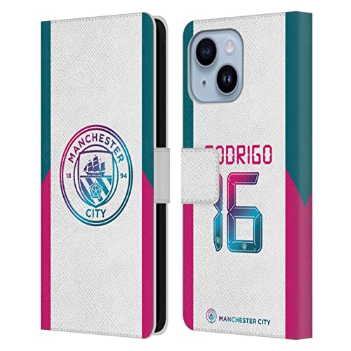 Étui Man City Rodrigo iPhone 14 Plus en cuir pour supporter du club