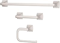 Vista 22 de Pfister Bruxie Portapapel Higiénico, Soporte para Rollo de Papel Higiénico del Baño, Montaje en Pared, Atornillado, Acabado Níquel Cepillado Spot