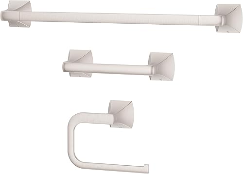 Miniatura 22 de Pfister Bruxie Portapapel Higiénico, Soporte para Rollo de Papel Higiénico del Baño, Montaje en Pared, Atornillado, Acabado Níquel Cepillado Spot