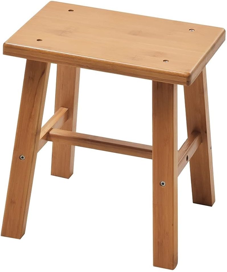 Minimalist Fashion Creative Children's Round Stool Solid Wood Chair Low Stool Sofa Footstool Home Change Shoes Footstool Square Bench Bamboo Stool Casual/Small