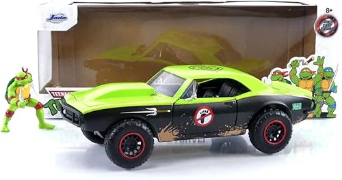 Miniatura 9 de Teenage Mutant Ninja Turtles 1:24 1967 Chevy Camaro - Coche fundido a presión y figura de Rafael de 2.75 pulgadas, juguetes para niños y adultos