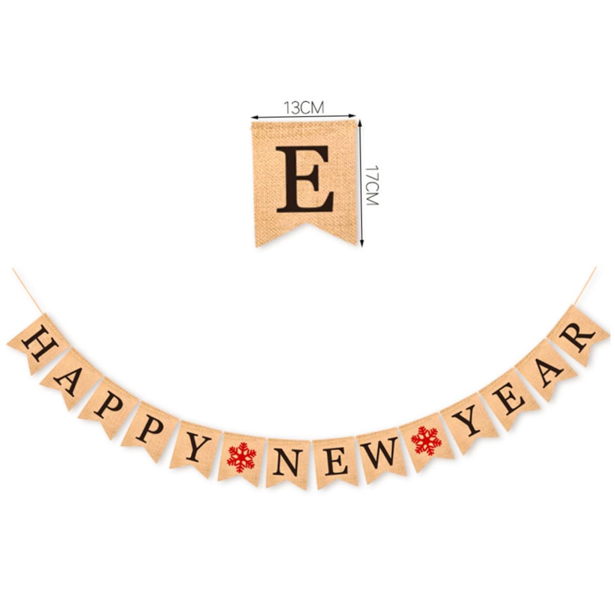 PRETYZOOM 3 Banderines Navideños De Papel Decorativos Con Cuerda Acoplable Para Fiestas.