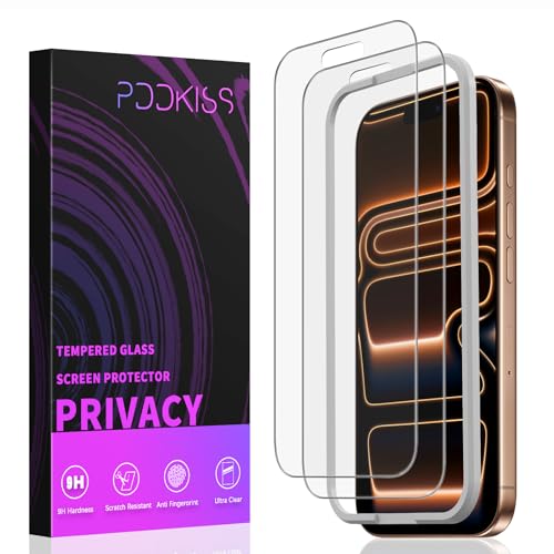 Image of PDDKISS 2 Pack Screen Protector for iPhone 17 Pro Max (2025) 6.9 inch Shatterproof Tempered Glass Edge Coverage