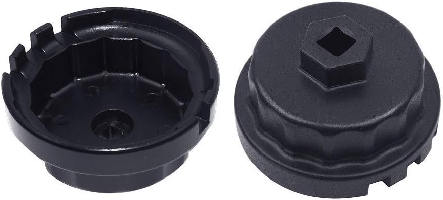 Heavy Duty Oil Filter Wrench for Toyota,Lexus,RAV4,Camry,Tundra,Highlander,Sienna and More-Cup Style Oil Filter Cap Removal Socket Tool for 2.5-5.7L Engine with 64mm Cartridge Style Oil Filter Housing