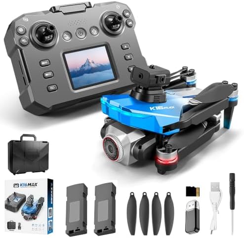 RC Drone with Screen Display Remote Control, 1080P HD Dual Camera...