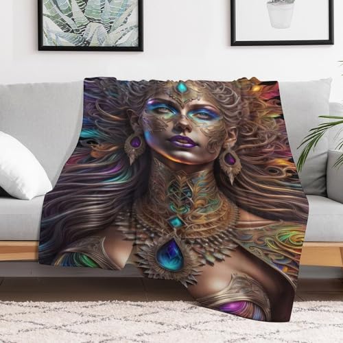 Manta de franela para sofá de la diosa griega de 180x200 cm suave 3