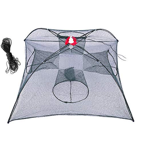 youeneom Portable Folded Fishing Net -Foldable Fishing Bait Trap Cast Net Cages,for Catching