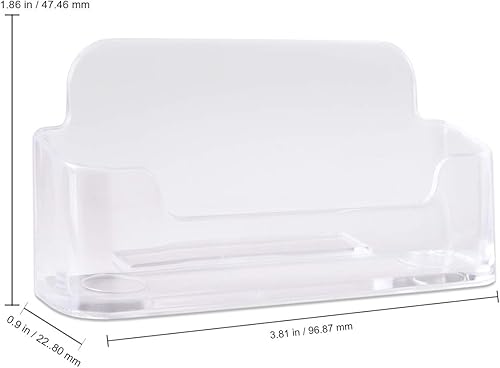 Miniatura 2 de Beauticom - Paquete de 100 portatarjetas de nombre de negocios de alta calidad, soporte de plástico acrílico para mostrador de escritorio, para uso