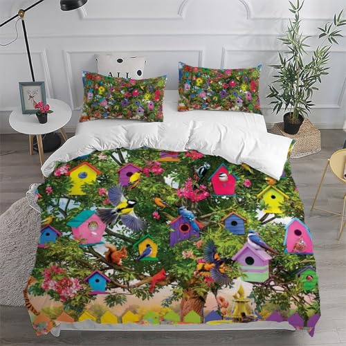 Housse de couette 3D enfants lit double 200x200cm facile à laver et douce