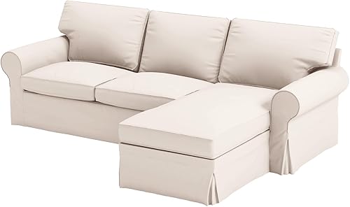 Miniatura 26 de La funda de sofá de repuesto es compatible con el sofá IKEA de tres plazas o el sofá Ektorp de 3 plazas. Solo funda. Funda Ektorp (poliéster Beige