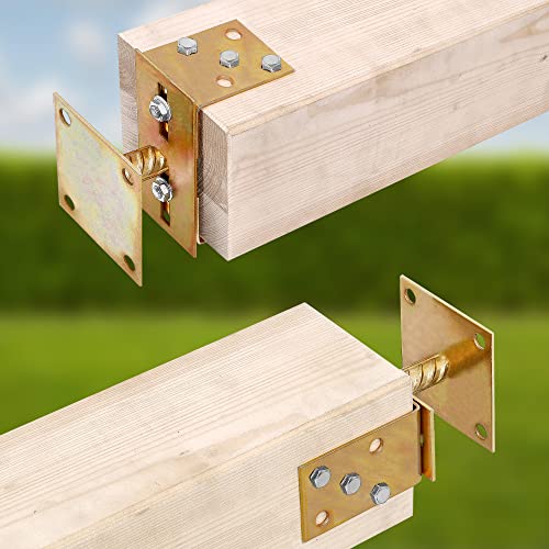KOTARBAU® U Pfostenträger Aufschrauben 0-160 mm Pfostenträger für Holzpfosten Verzinkt Aufschrauben Stützenfuß Bodenanker Pfostenträger Höhenverstellbar Bodenanker Breitenverstellbar