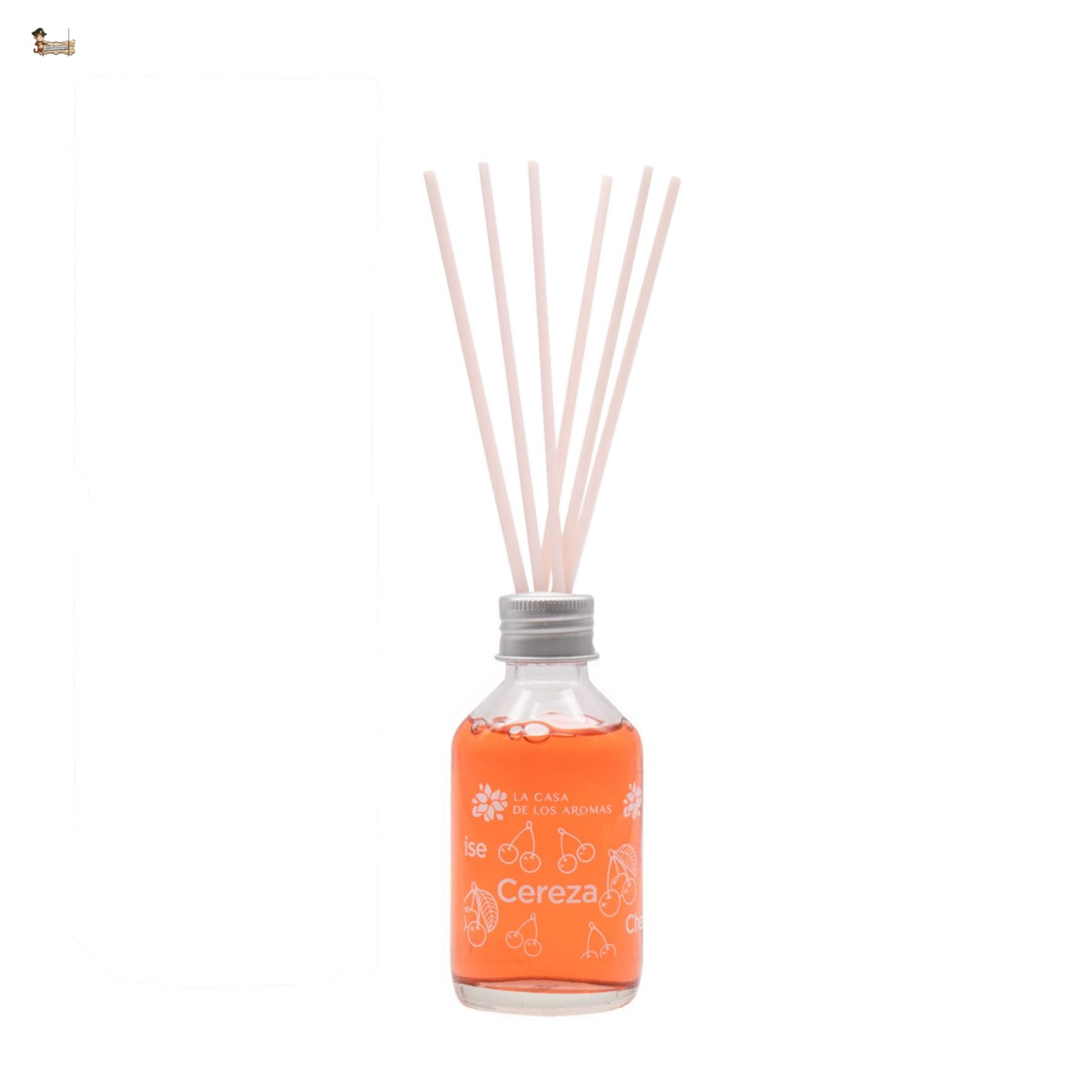 BricoLoco.com. Mikado 100 ml aromat wiśni Bardziej wygodny i bezpieczny niż świece. Odświeżacz powietrza do domu, pokoju, Słodki owocowy zapach (6)