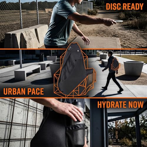 Bolsa de disc golf con base reforzada y gran compartimento para jugadores 2