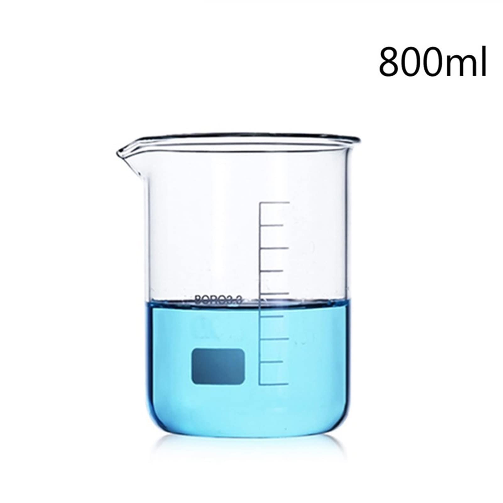 800 ml Szklany kubek ze szkła borokrzemowego Kubek pomiarowy Odporność na wysoką temperaturę Sprzęt chemiczny laboratoryjny - 3 sztuki (pojemność: 800 ml) (800 ml) (800 ml)