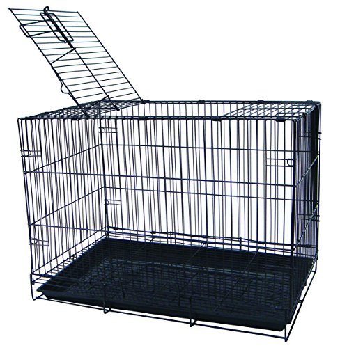 Yml Pet Kennel With Wire Body And Plastic Tray (1 Pack), Small, Black (Sa20Gblk) #TOP22
