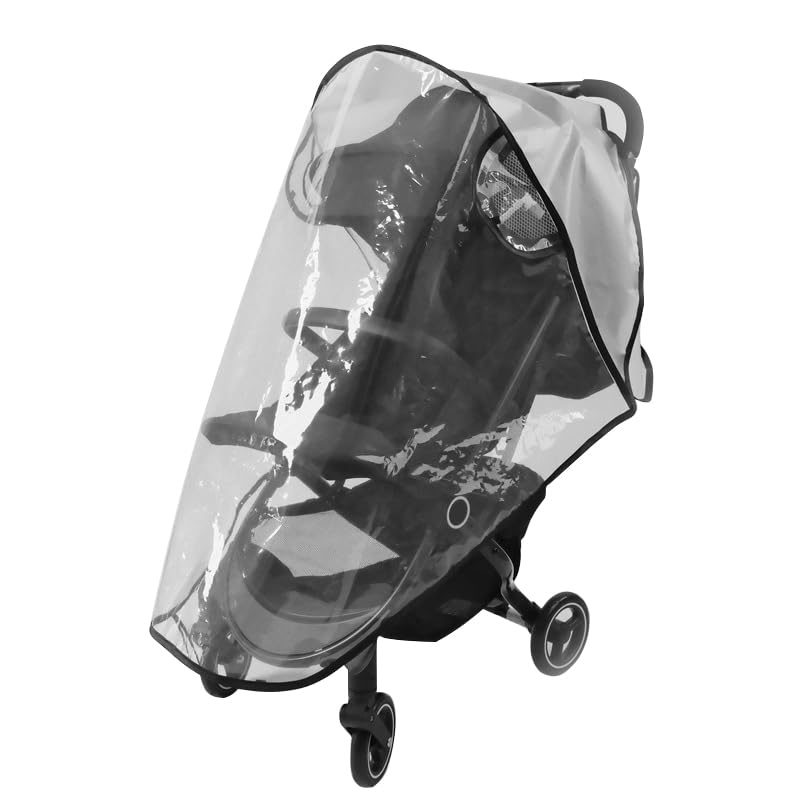 ROMIRUS Clear Stroller Rain Cover Compatible with GB POCKIT AIR QBIT+ All City Terrain Stroller Series 2024, Travel Weather Shield Windproof, Protect from Dust Snow