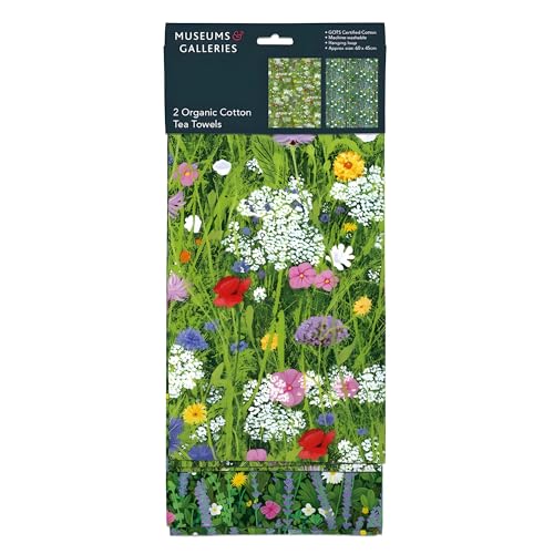Museums & Galleries Tea Towels - Organic Cotton - Artistic Floral Design - Wild Garden Flowers by Josephine Simon - Set of 2 - Stylish Home Accessory Museums & Galleries Tea Towels - Organic Cotton - Artistic Floral Design - Wild Garden Flowers by Josephine Simon - Set of 2 - Stylish Home Accessory