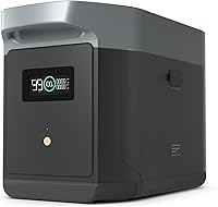 Vista 1 de EF ECOFLOW DELTA 2 Max Power Station Batería extra, batería LiFePO4 (LFP) de 2048 Wh, compatible con generadores DELTA 2 y DELTA Max 2000 y DELTA 2