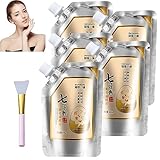 DASHENRAN Sammi Egg Essence Mask, ZhenYaXiaoPu Eggshell Yeast Facial Mask, Sammi Seven Seeds Powder Mask, No. 1 Korean Beauty Mask (5PCS)