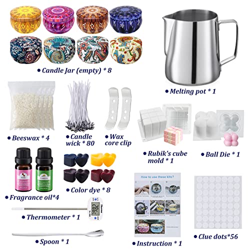 Miniatura 6 de Jotol Kit De Fabricación Para Velas,Herramienta Para Velas De Bricolaje Con Descripción,Juego De Regalo De Bricolaje,Kit De Fabricación De Velas Incluye Tarro De Vela