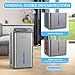 vinburg Dehumidifier for Home, 85 OZ Water Tank, (800 sq.ft.) Small Dehumidifier with Drain Hose for Bathroom Bedroom with Auto Shut Off, Timer, 7 Colors LED (Sliver Grey), medium size, Gray