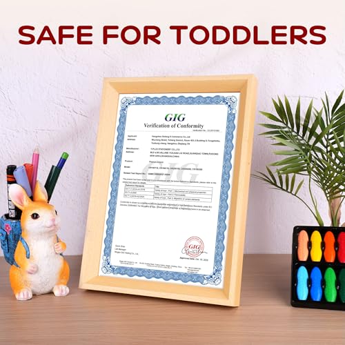 Image of YPLUS Toddler Crayons, 36 Washable Easy-Grip Peanut Crayons, No Toxic