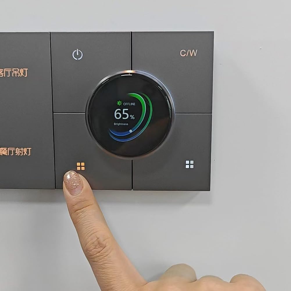 X3-Dimming TuYa inteligentny przełącznik, wielofunkcyjny panel Smart Home Automation Panel czarny