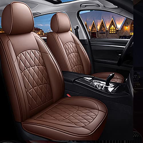 Coche Seat Funda Asientos Fundas Asiento Coche Cuero Pu 5 Asientos Para Duster Para Clio Para Megane Para Fluence Para Koleos Para Kangoo Para Talisman Para Laguna(Marrón,Standard)
