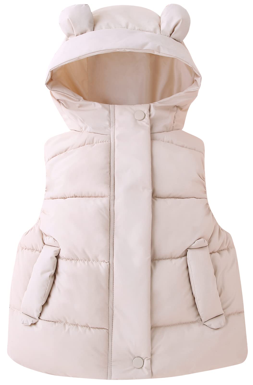 Happy Cherry Piumino invernale per bambini, ragazzi e ragazze, piumino senza maniche, imbottito, caldo cappotto