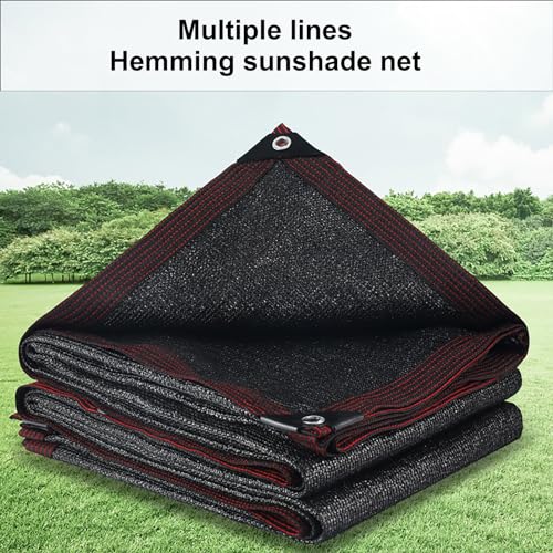 Filet d'ombrage noir 90% de qualité supérieure 5x10 m avec œillets
