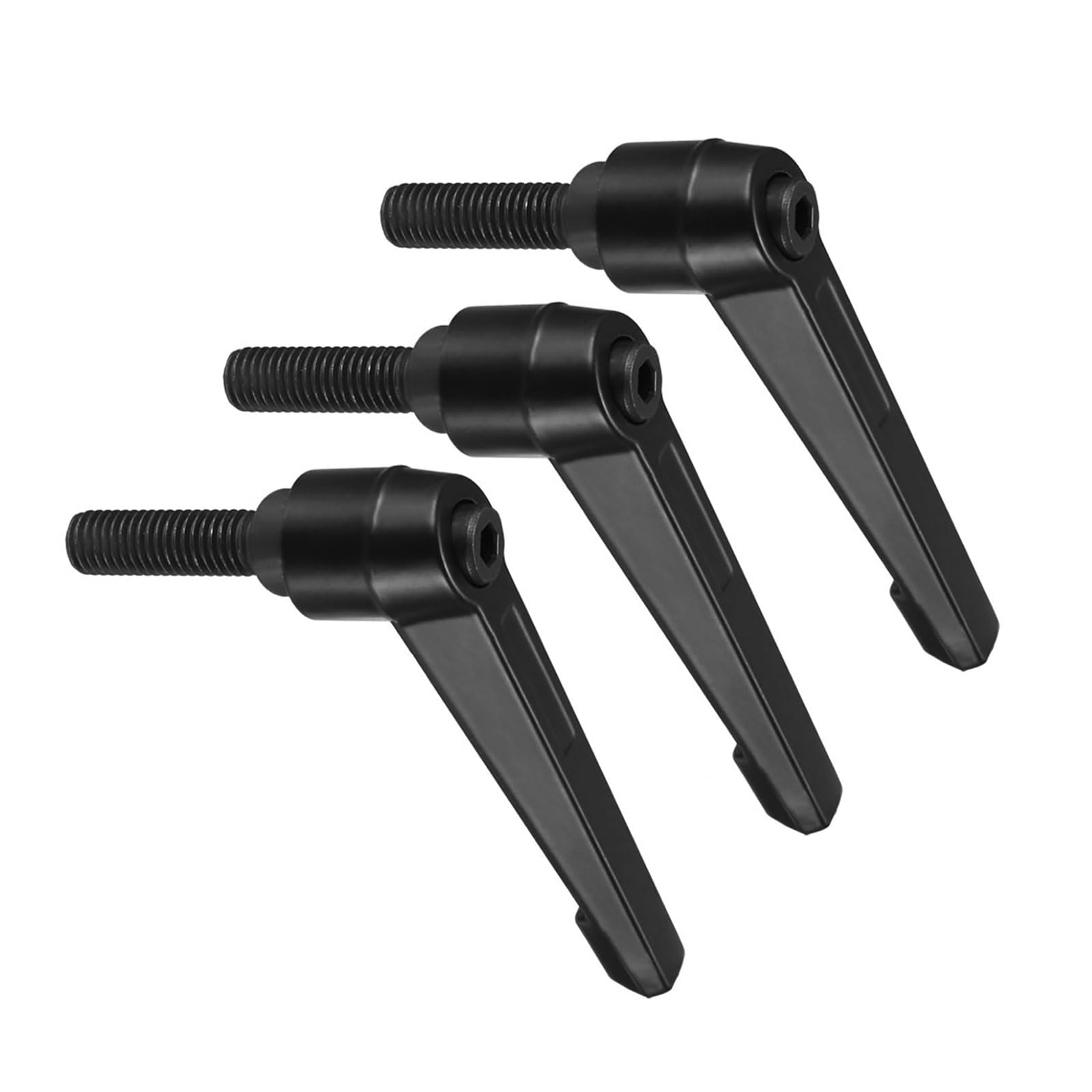 Clamping Lever Handles, M10 x 30mm Male Thread, Adjustable Quick Release Locking Rotating Bolt Knobs Black - (Applications: for Lathe Machinery), 3-Pieces
