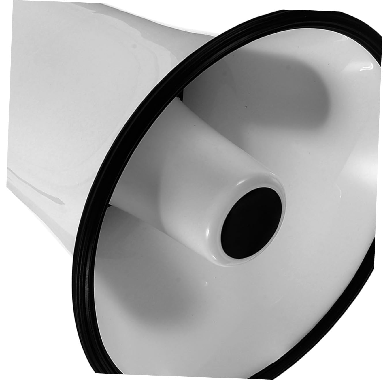 Megáfono Portátil Blanco con Micrófono de Grabación y Amplificador de Sonido Diseño Plegable y Alarma para Guías Turísticos y