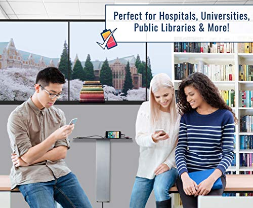 Kwikboost Mini Wall Mounted Cell Phone Charging Shelf | Full Speed Charging For Four Devices | Compatible With Apple Iphone, Ipad, Samsung, Android, Tablets And More! (21” X 14” X 4”) #TOP2