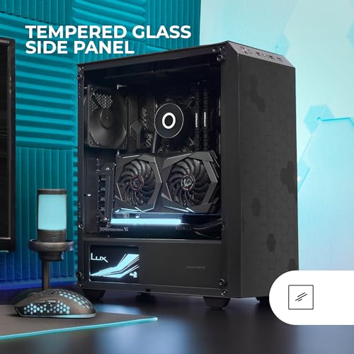 MC-Q3, Case Semi-Tower ATX, Pannello Laterale Completo Vetro Temperato, Doppia Griglia Magnetica Anti-Polvere Anteriore + Superiore, Ventola FDB 120mm, Raffreddamento Liquido 360mm, Nero - Case PC - Immagine 1
