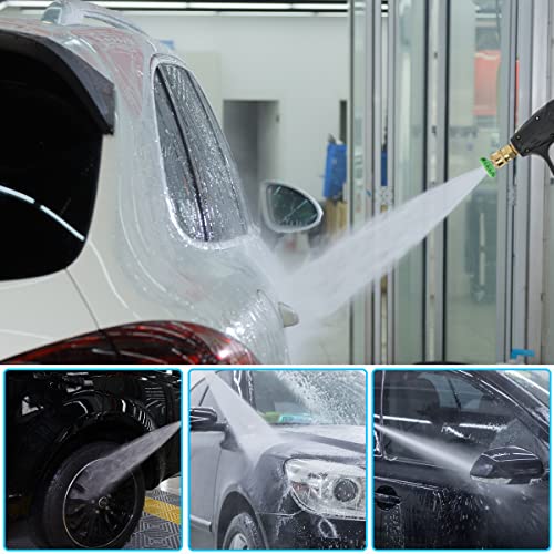 High Pressure Washer Gun 4350PSI with 5 Water Nozzle Tip, High Pressure Washer Gun for Karcher Cleaner Wash Cleaner Gun Cleaning Car Wash Water Gun M22-14 Hose Connector & 1/4" Karcher Quick Connector - Image 7