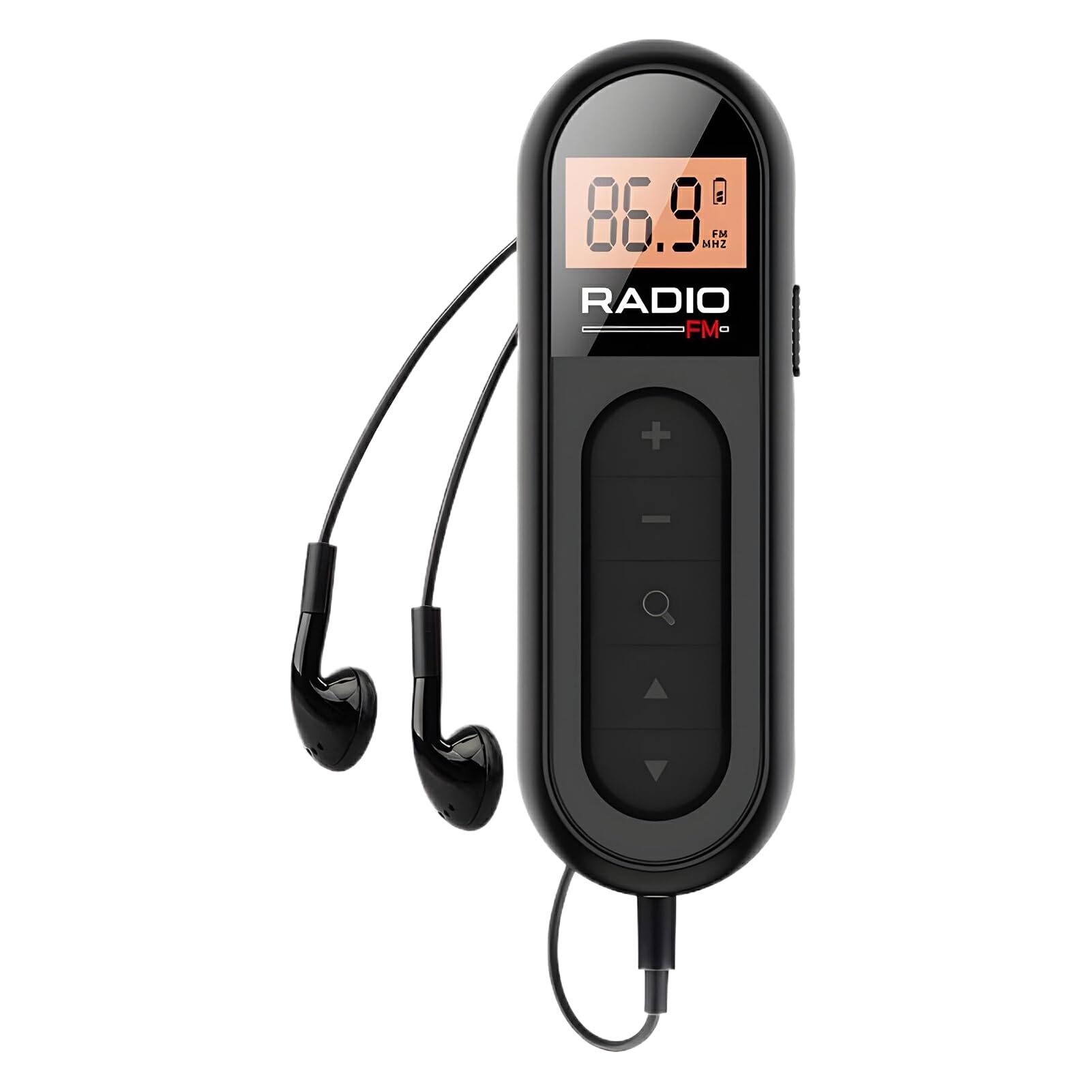 Abs rádio portátil digital clipe de rádio portátil recarregável mini rádio com tamanho