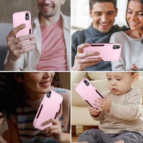 IXJYLCPC for iPhone XR Phone Case with Screen Protection: Heavy Duty Protective Shockproof and Scratch Proof Cell Phone case for iPhone XR-Pink - image 6