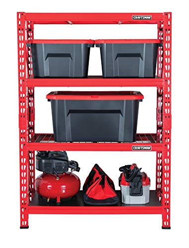 Craftsman 2-Shelf 3-Foot Tall Stackable Tool Chest Depth Storage Rack, 2-Pack, Red #TOP6