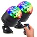 Disco Ball Party Lights Portable Rotating Lights Sound Activated LED Strobe Light 7 Color with Remote and USB Plug in for Car Home Room Parties Kids Birthday Dance Wedding Show (2-Pack)