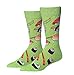 JAMES FIALLO Mens 12-Pairs Funny Funky Crazy Novelty Colorful Patterned Dress Socks For Men M179-12